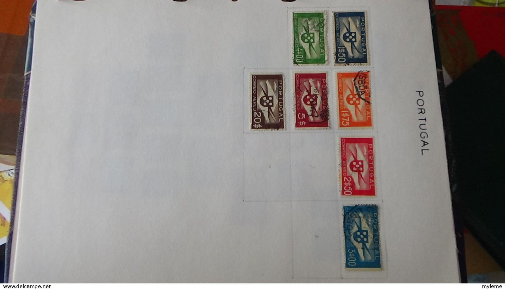 AZ144 Timbres de poste aériennes * et oblitérés de divers pays d'Europe sur feuilles d'album.  A saisir !!!