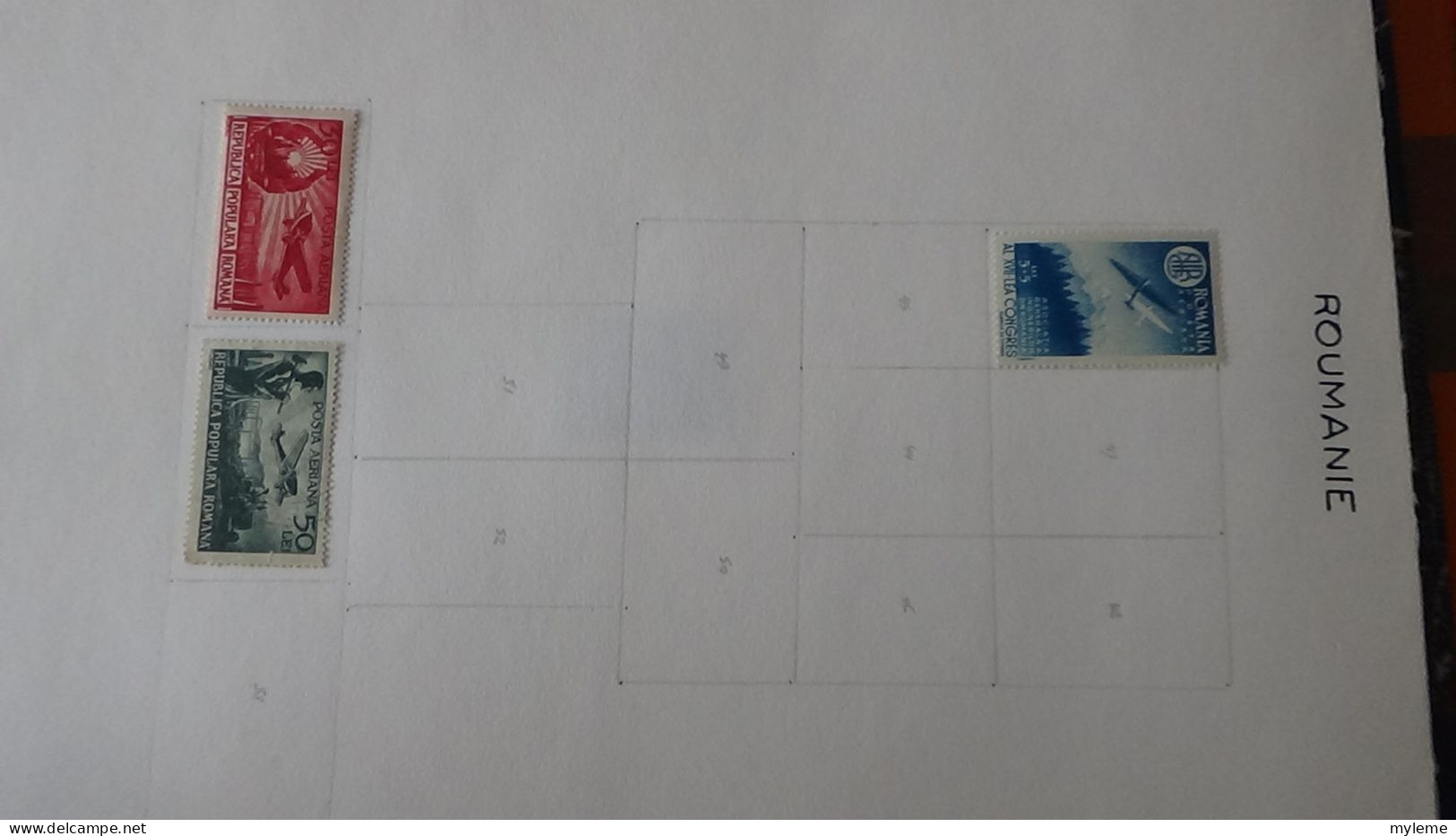 AZ144 Timbres de poste aériennes * et oblitérés de divers pays d'Europe sur feuilles d'album.  A saisir !!!