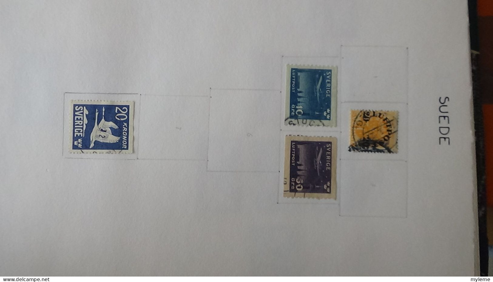 AZ144 Timbres de poste aériennes * et oblitérés de divers pays d'Europe sur feuilles d'album.  A saisir !!!