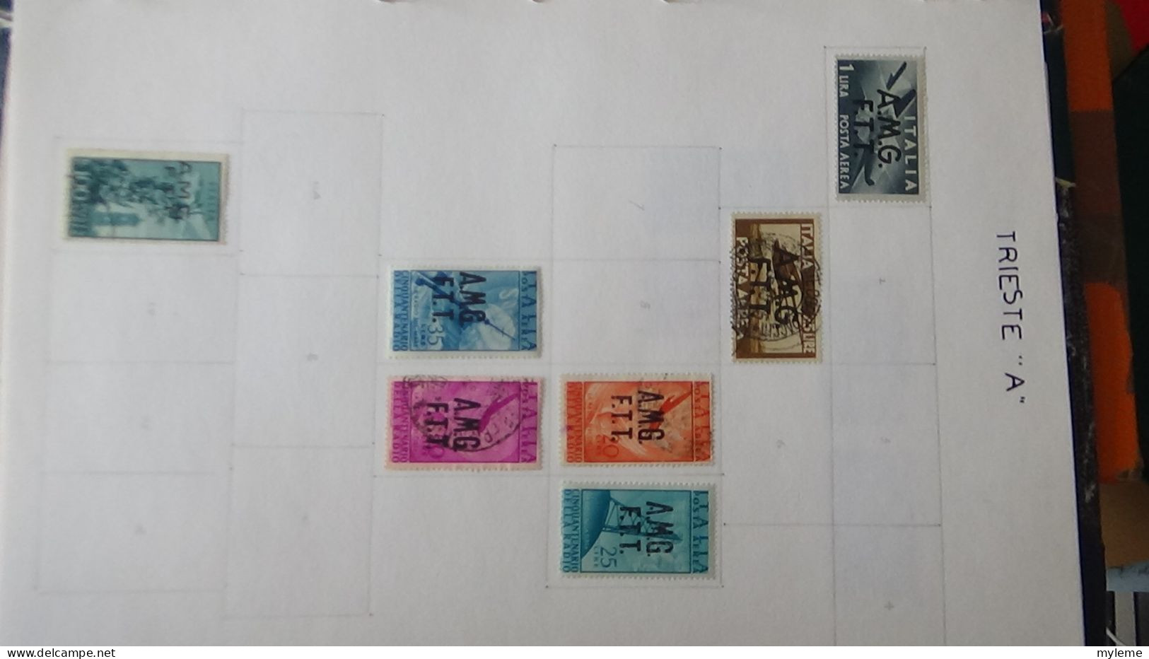 AZ144 Timbres de poste aériennes * et oblitérés de divers pays d'Europe sur feuilles d'album.  A saisir !!!