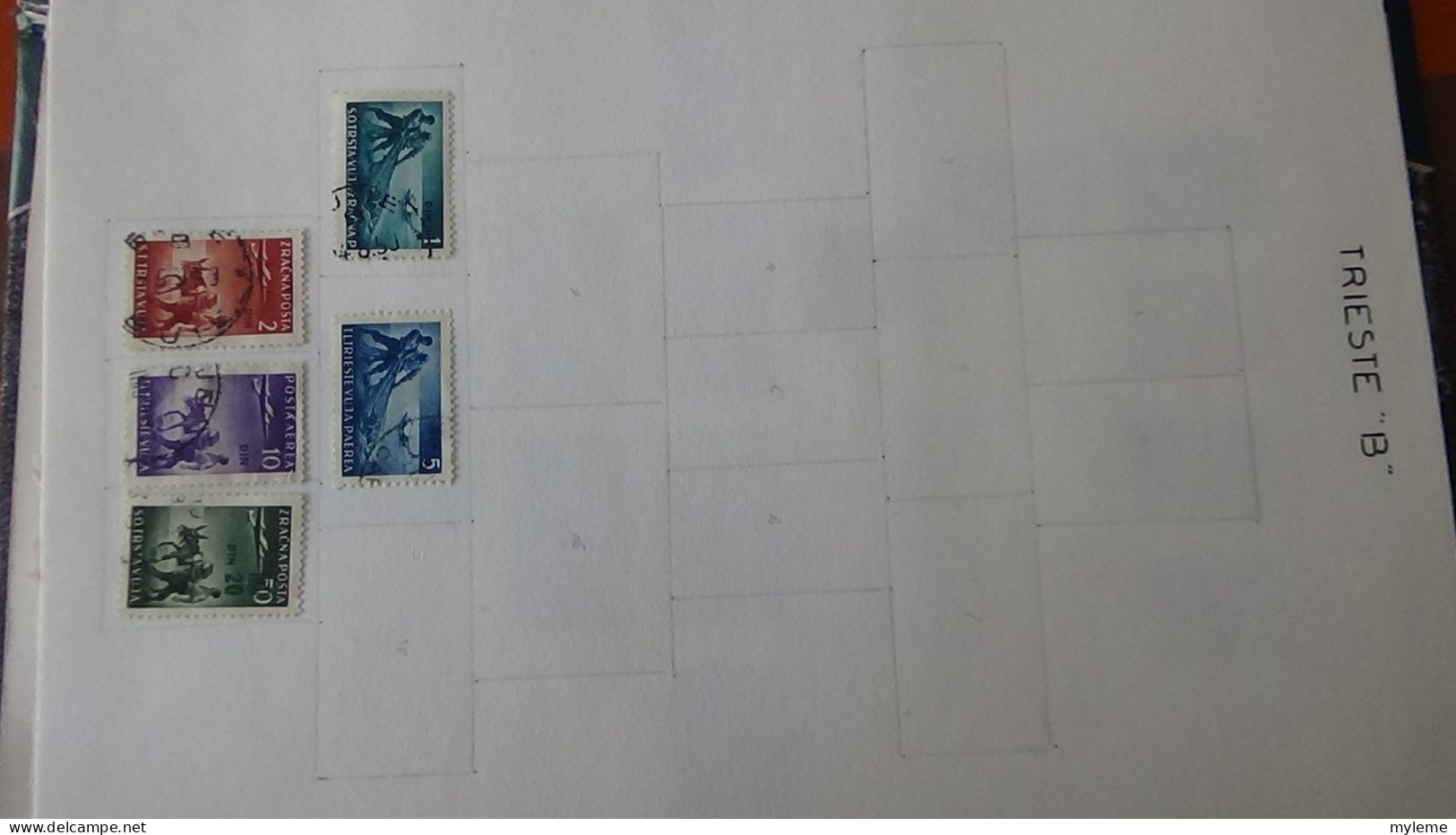 AZ144 Timbres de poste aériennes * et oblitérés de divers pays d'Europe sur feuilles d'album.  A saisir !!!