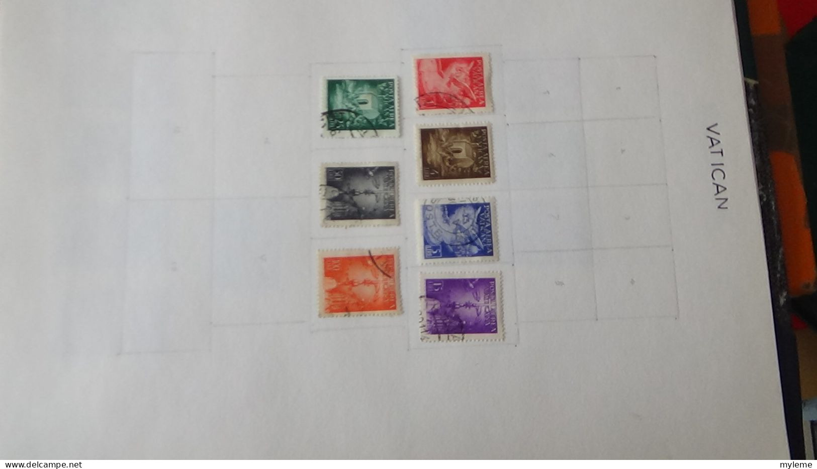 AZ144 Timbres de poste aériennes * et oblitérés de divers pays d'Europe sur feuilles d'album.  A saisir !!!