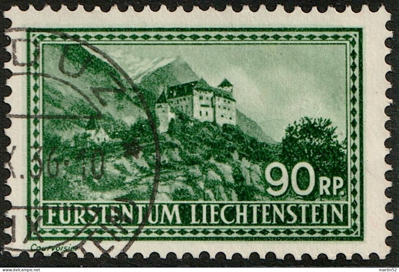 Liechtenstein 1935: Burg Gutenberg Bei Balzers (90 RP) Zu 116 Mi 137 Yv 129 Mit ⊙ VADUZ ?.X.36 (Zumstein CHF 20.00) - Gebraucht