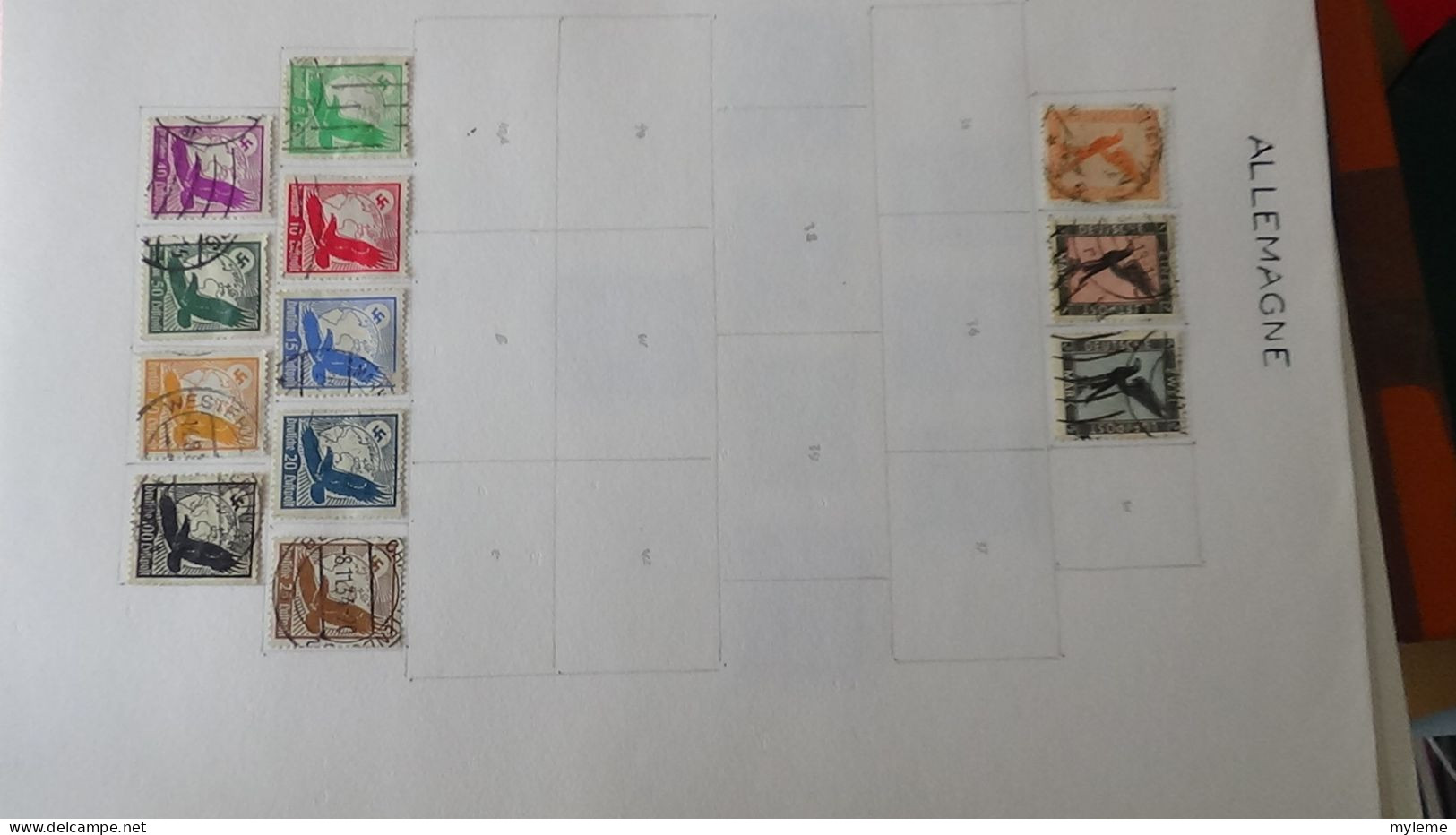 AZ145 Timbres De Poste Aériennes * Et Oblitérés De Divers Pays D'Europe Sur Feuilles D'album.  A Saisir !!! - Verzamelingen (in Albums)