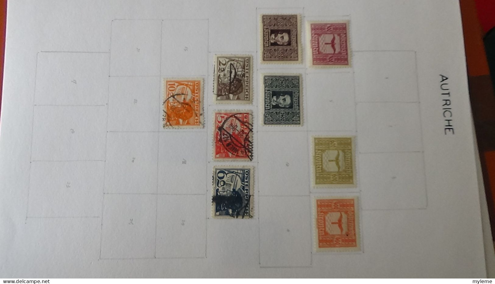 AZ145 Timbres de poste aériennes * et oblitérés de divers pays d'Europe sur feuilles d'album.  A saisir !!!