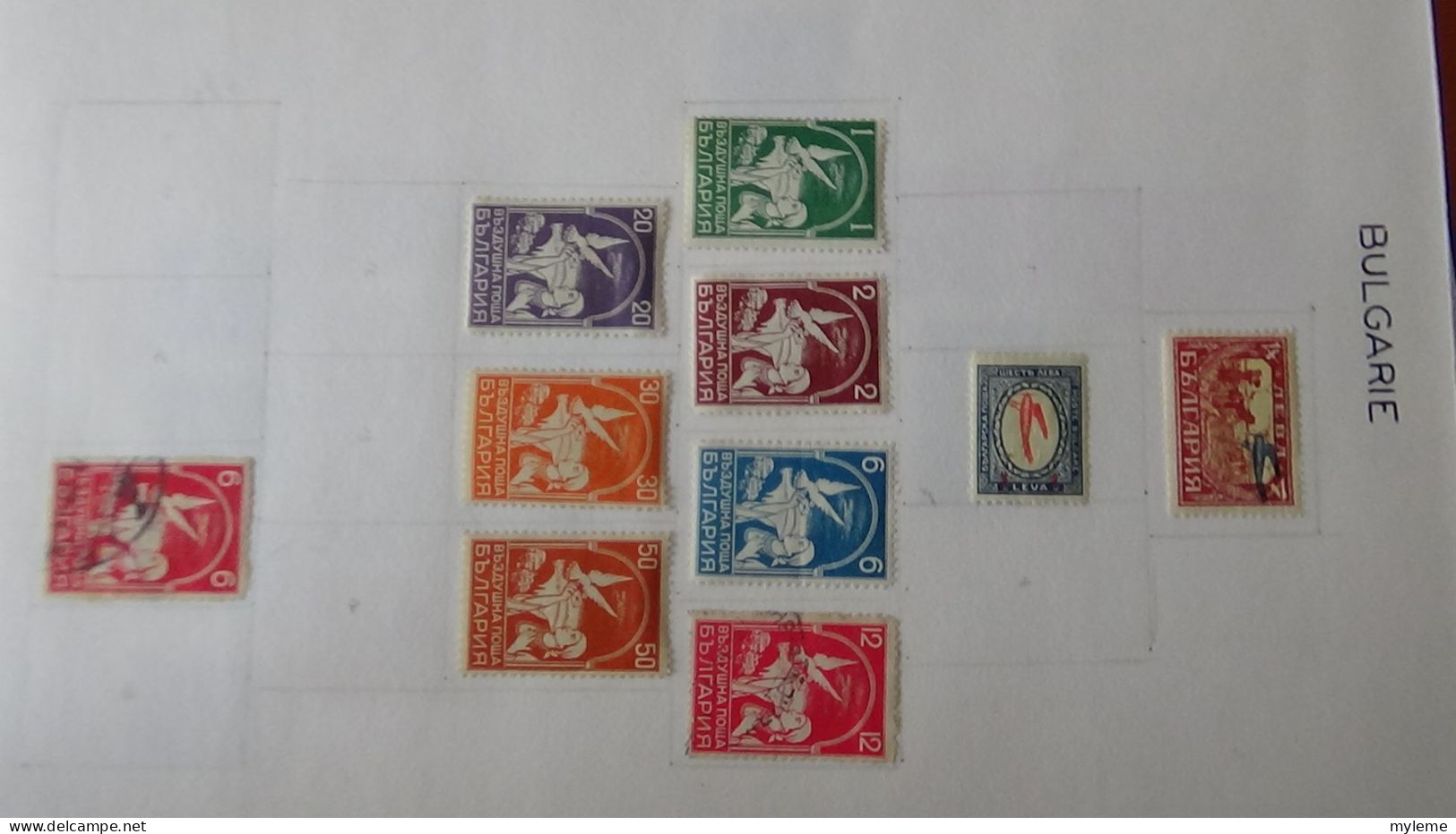 AZ145 Timbres de poste aériennes * et oblitérés de divers pays d'Europe sur feuilles d'album.  A saisir !!!