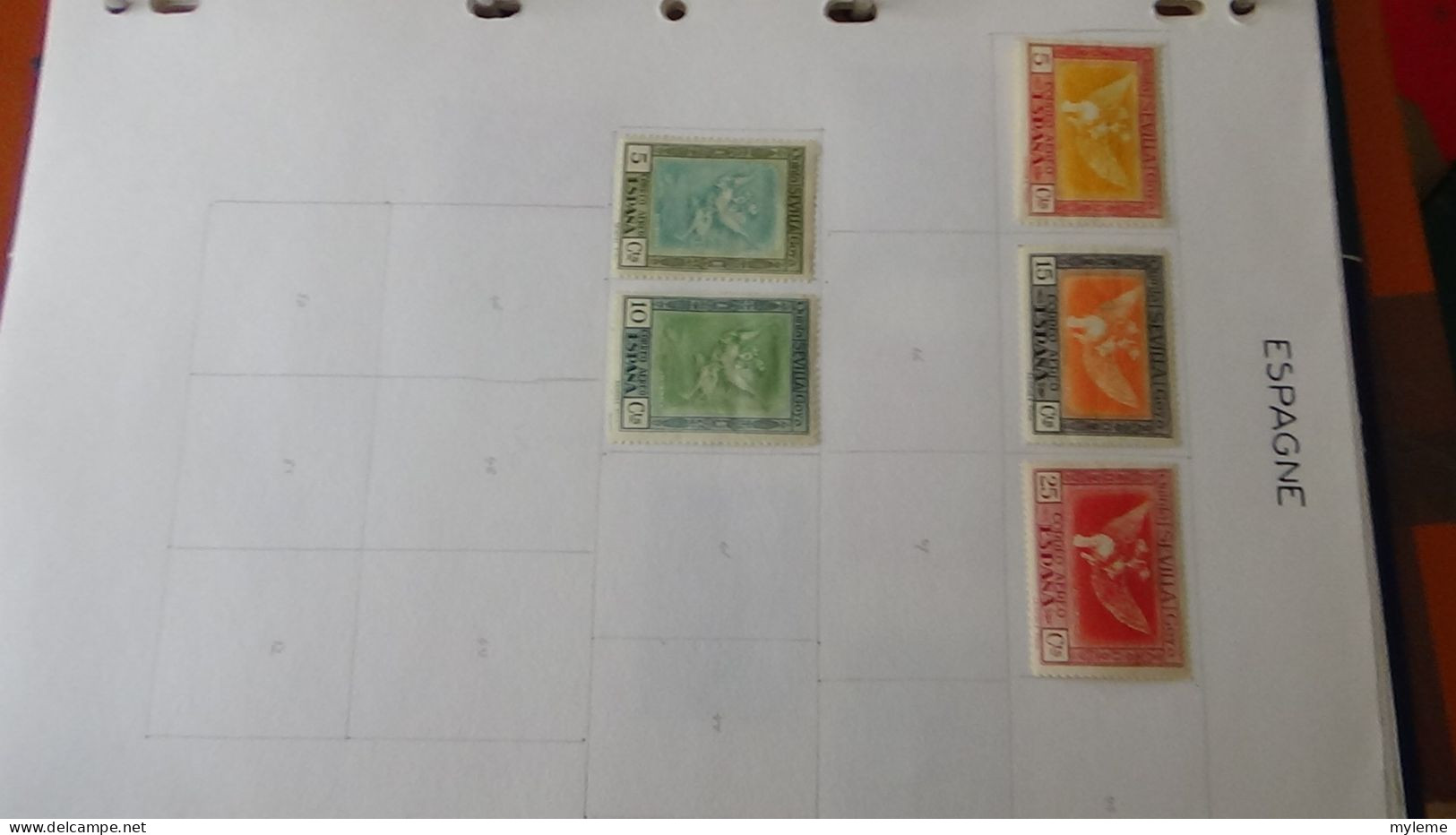 AZ145 Timbres de poste aériennes * et oblitérés de divers pays d'Europe sur feuilles d'album.  A saisir !!!