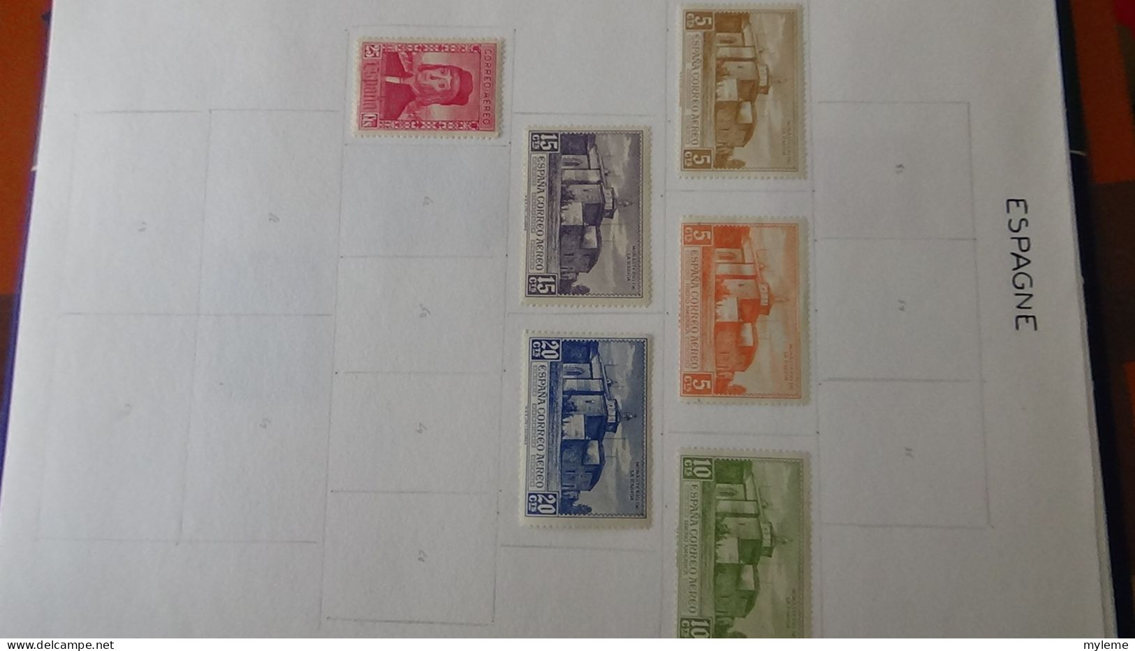 AZ145 Timbres de poste aériennes * et oblitérés de divers pays d'Europe sur feuilles d'album.  A saisir !!!