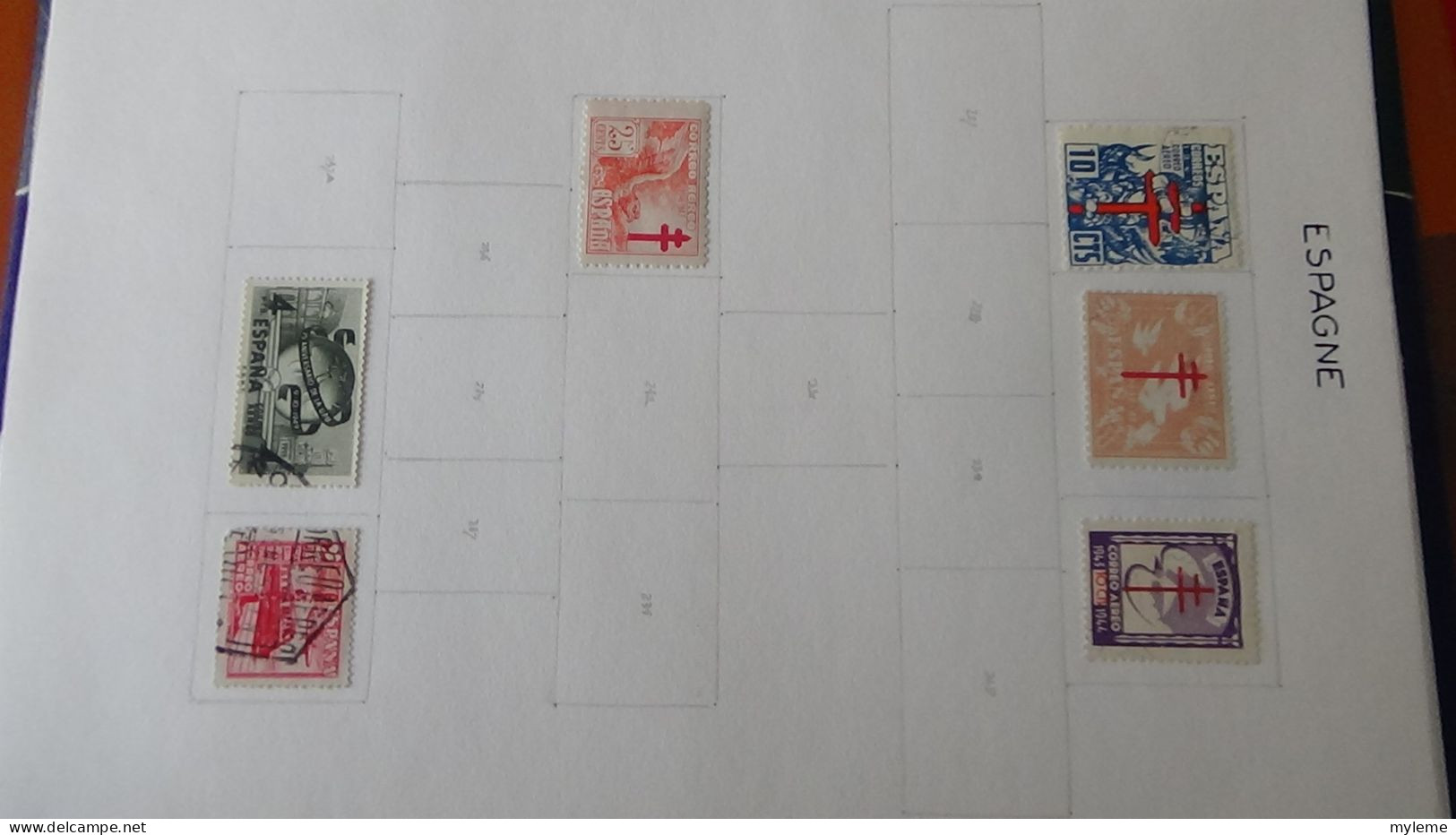 AZ145 Timbres de poste aériennes * et oblitérés de divers pays d'Europe sur feuilles d'album.  A saisir !!!