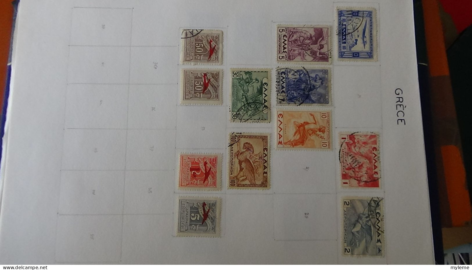 AZ145 Timbres de poste aériennes * et oblitérés de divers pays d'Europe sur feuilles d'album.  A saisir !!!