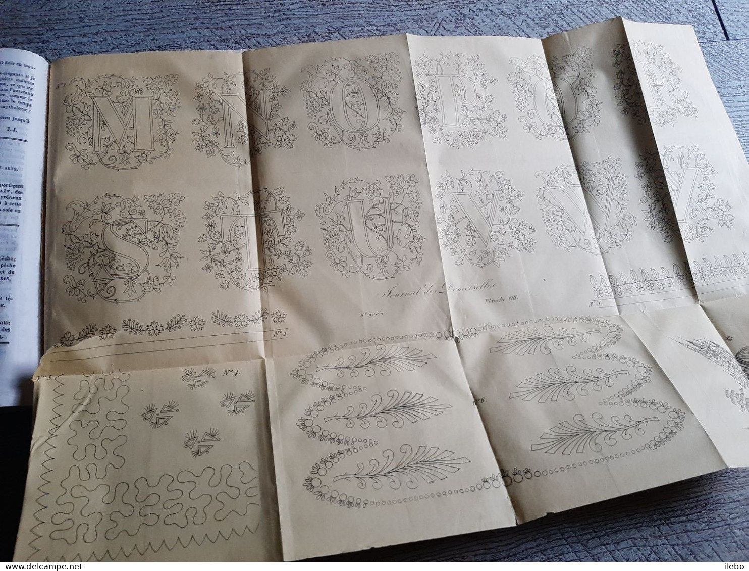 journal des demoiselles 1839 planches dépliantes broderie canevas romans musique gravures mode