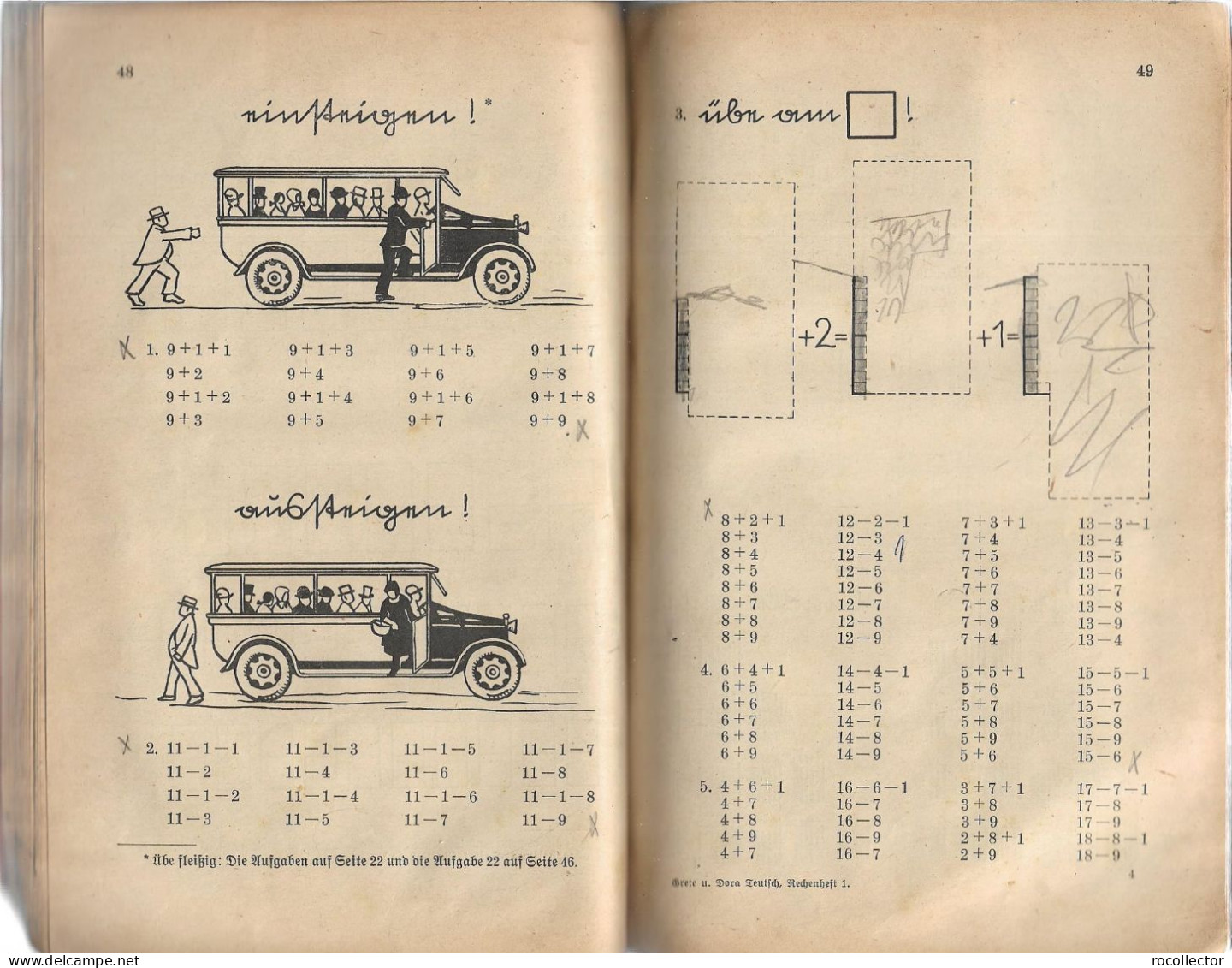 Rechenhefte Für Deutsche Volksschulen In Grossrumanien, Heft I, 1937, Hermannstadt 96SP - Livres Anciens