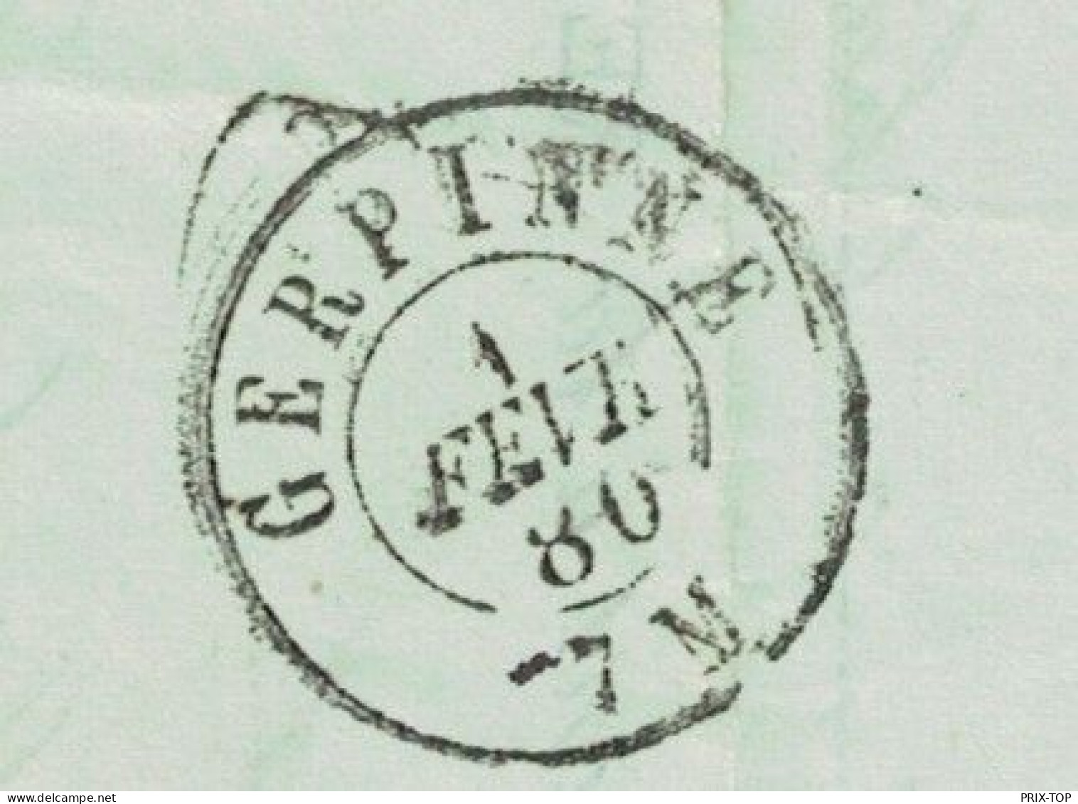 TP 30 S//Reçu De 12,00 Frs établi à BXL Dépôt BXL (LUX) 31/1/1880 > Encaissement à Gerpinnes Obl. 1/2/1880 - Poste Rurale