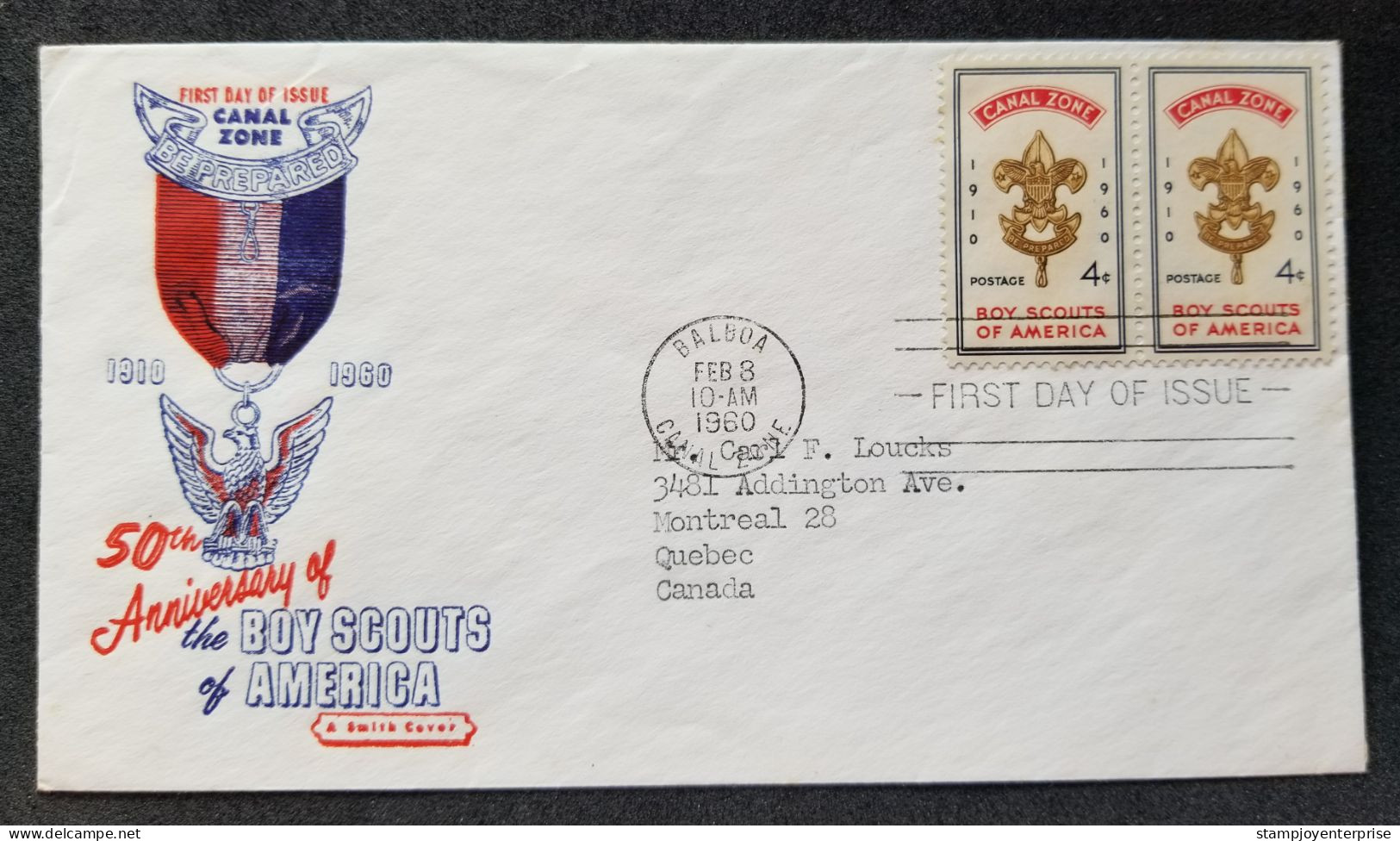 USA US 50th Anniversary Boy Scout 1960 Scouting Jamboree Scouting Scouts (FDC) *addressed - Lettres & Documents