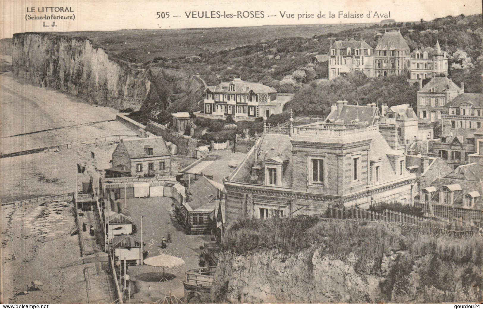 VEULES Les ROSES - Vue Prise De La Falaise D'Aval - Veules Les Roses