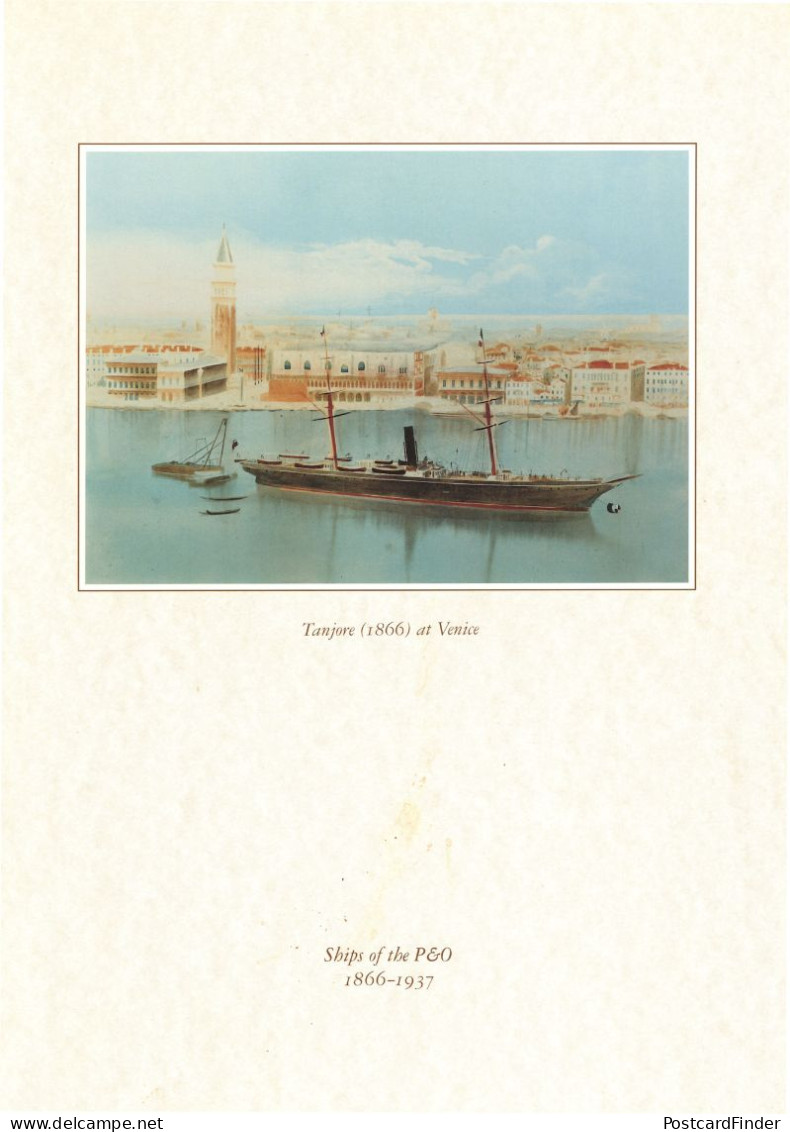 Tanjore Ship At Venice Victorian Painting Arcadia 1999 Menu - Menu