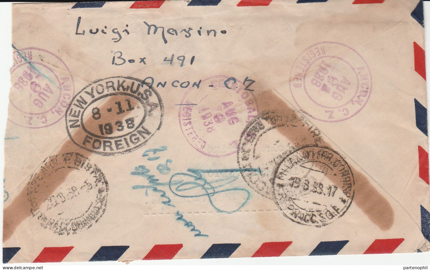 Panama 1938 - Postgeschichte - Storia Postale - Histoire Postale - Panama