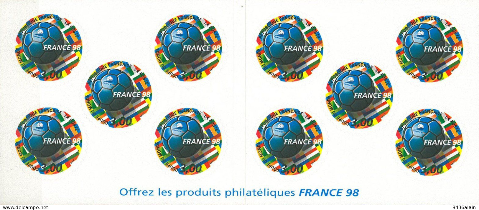 Carnet Adhésif BC17, Coupe Du Monde 1998**. - Commemoratives