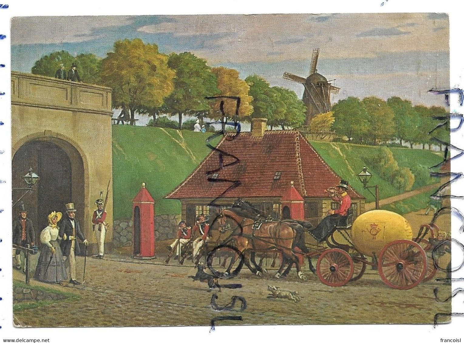 La Malle-poste Entre à Vesterport (Danemark) D'après Une œuvre De Rasmus Christiansen (1863-1940) - Poste & Facteurs