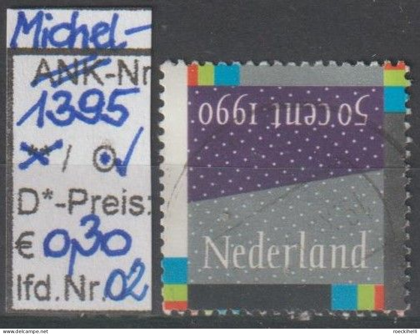 1990 - NIEDERLANDE - SM "Dez.marke-Inschrift " 50 C Mehrf. - O  Gestempelt - S.Scan (1395o 01-02 Nl) - Oblitérés