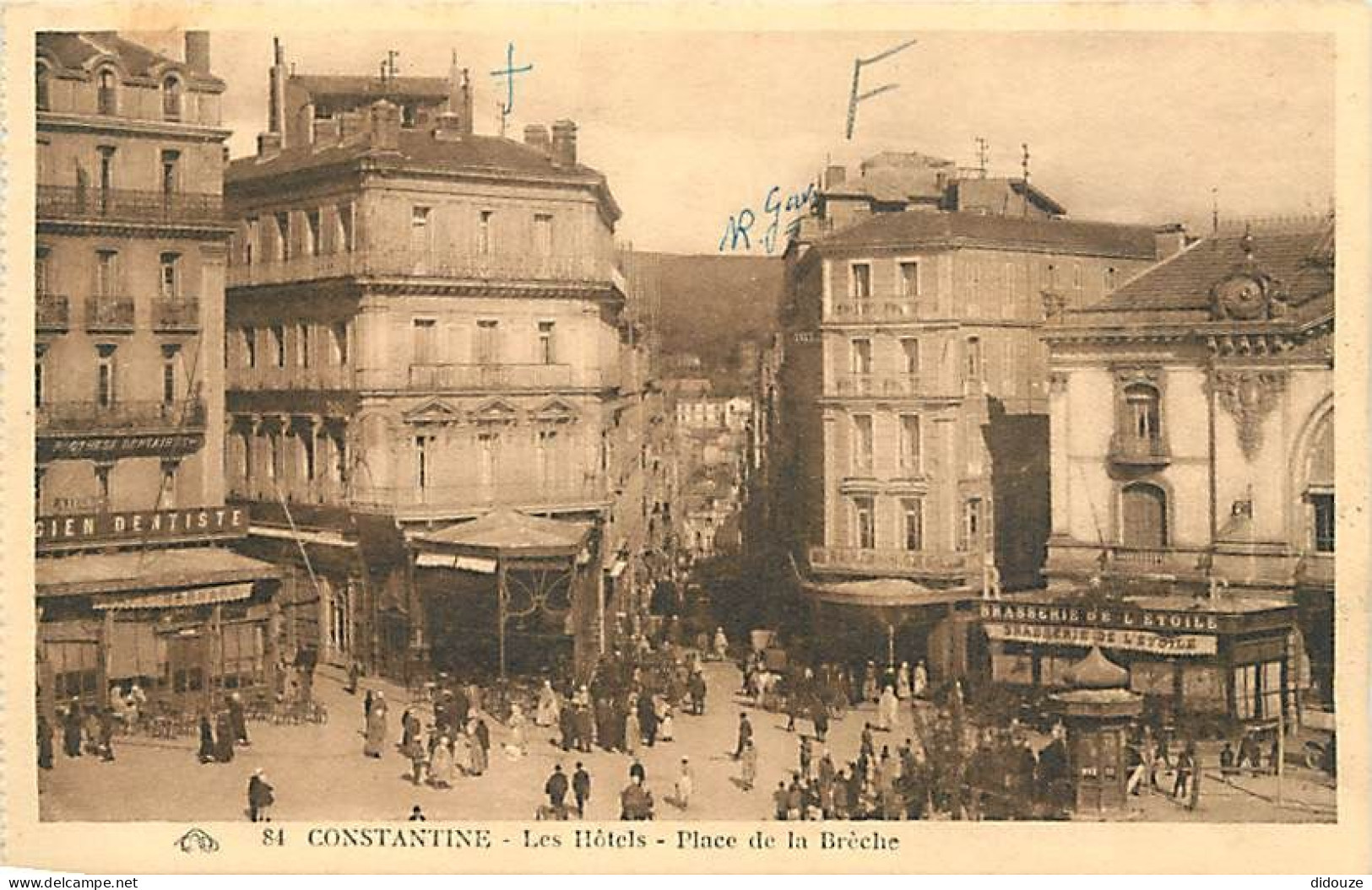 Algérie - Constantine - Les Hôtels - Place De La Brèche - Animée - Carte Neuve - CPA - Voir Scans Recto-Verso - Constantine