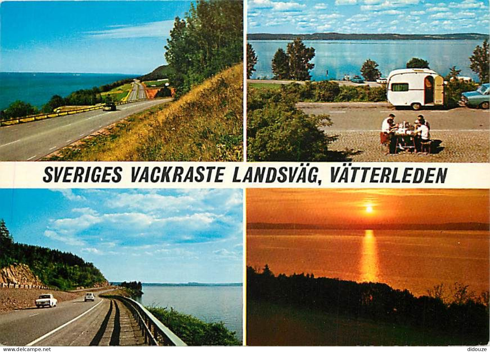 Suède - Sverige - Sveriges Vackraste Landsvag - Vatterleden - Multivues - CPM - Voir Scans Recto-Verso - Schweden