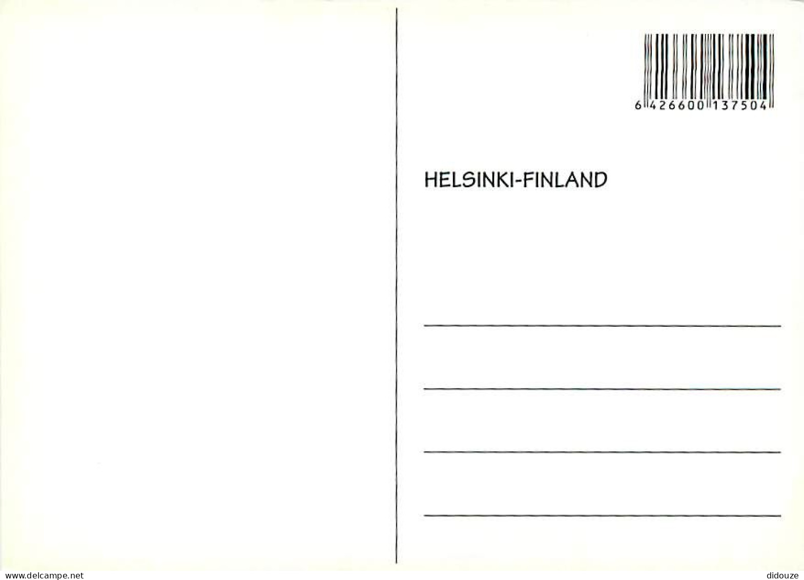 Finlande - Helsinki - CPM - Carte Neuve - Voir Scans Recto-Verso - Finlandia