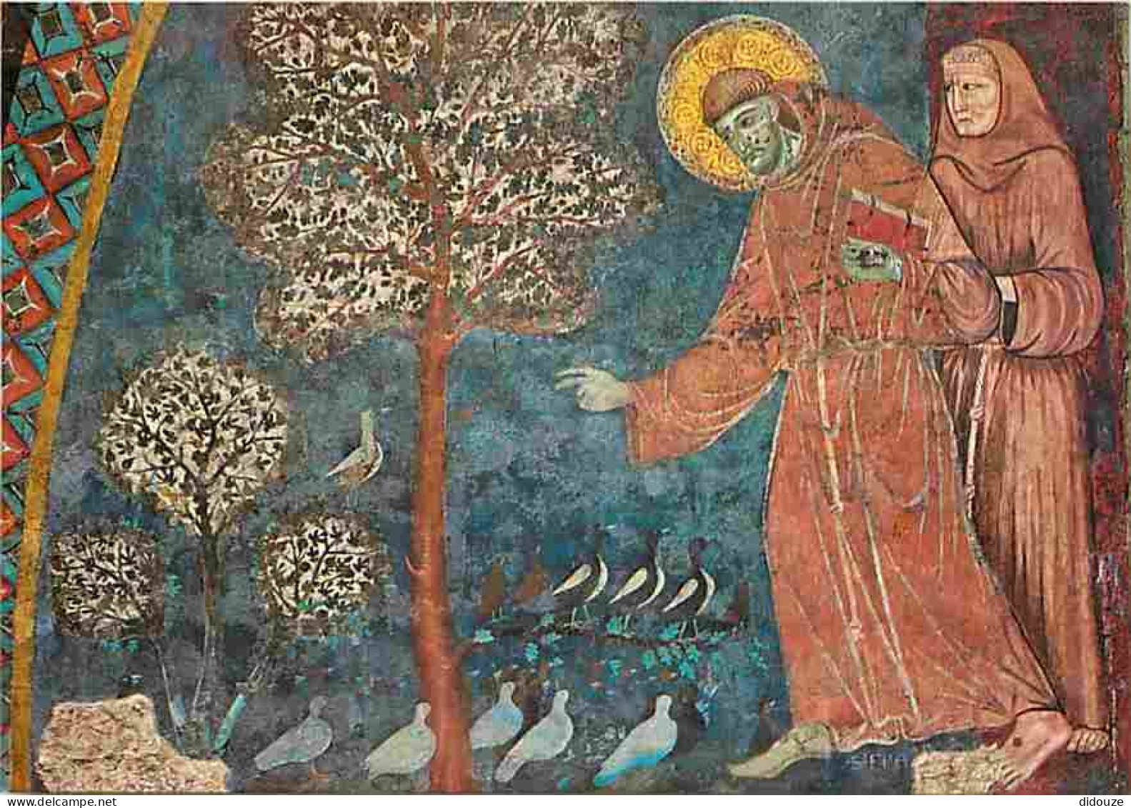 Peinture Religieuse - Assisi - Basilica Di S Francesco - Chiesa Inferiore - Saint François Prêche Aux Oiseaux - CPM - Vo - Quadri, Vetrate E Statue