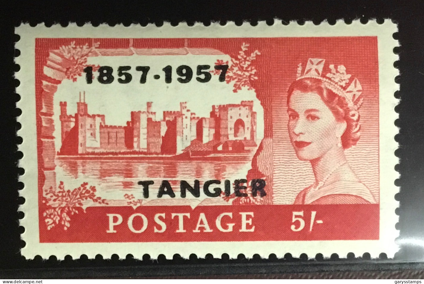 Morocco Agencies Tangier 1957 5s Castle Definitive MNH - Postämter In Marokko/Tanger (...-1958)