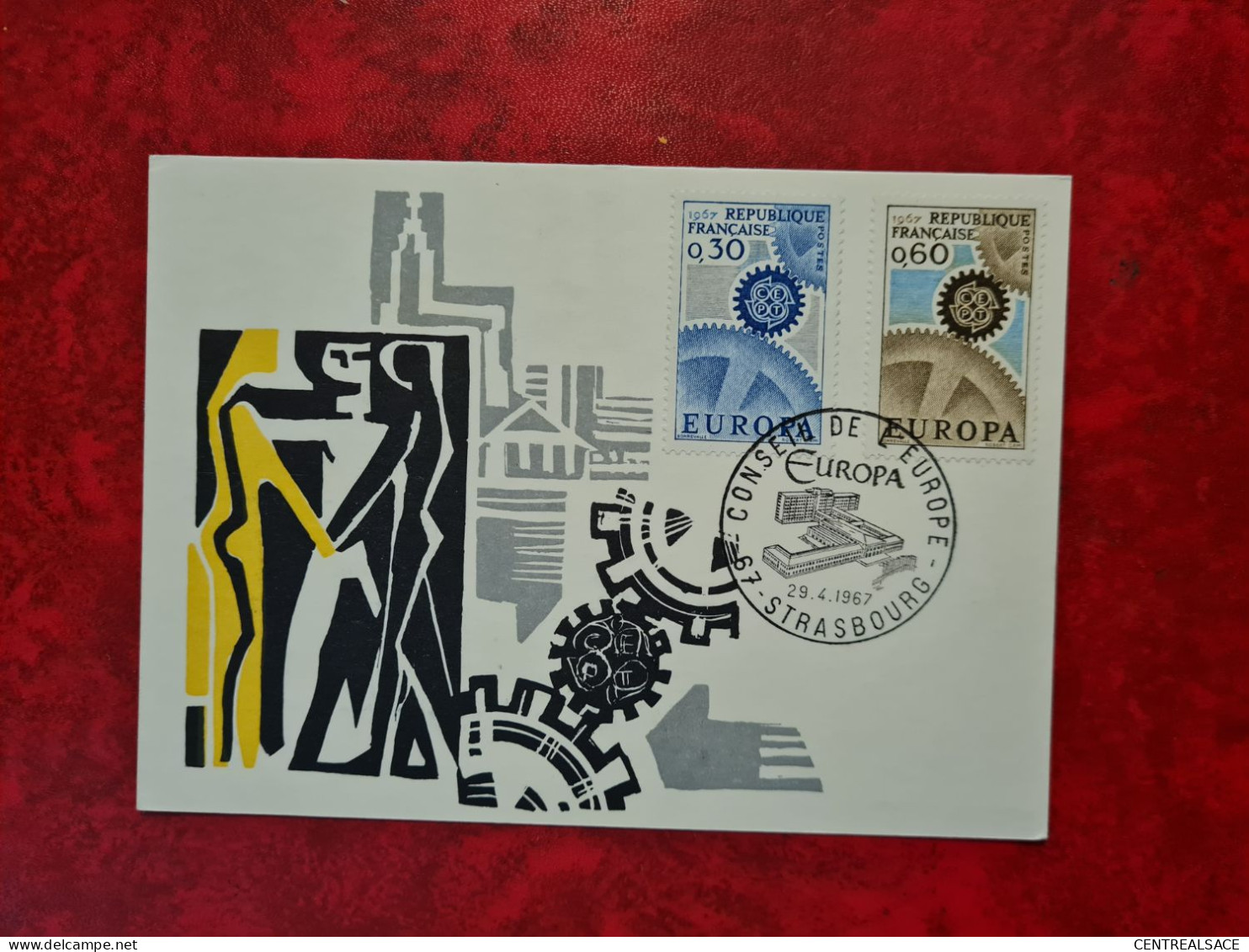 FDC 1967 MAXI  STRASBOURG CONSEIL EUROPE TIMBRES EUROPA - Zonder Classificatie