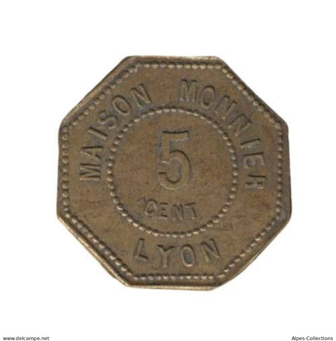 LYON - M02.01 - Monnaie De Nécessité - 5 Centimes - Maison Monnier - Monetary / Of Necessity