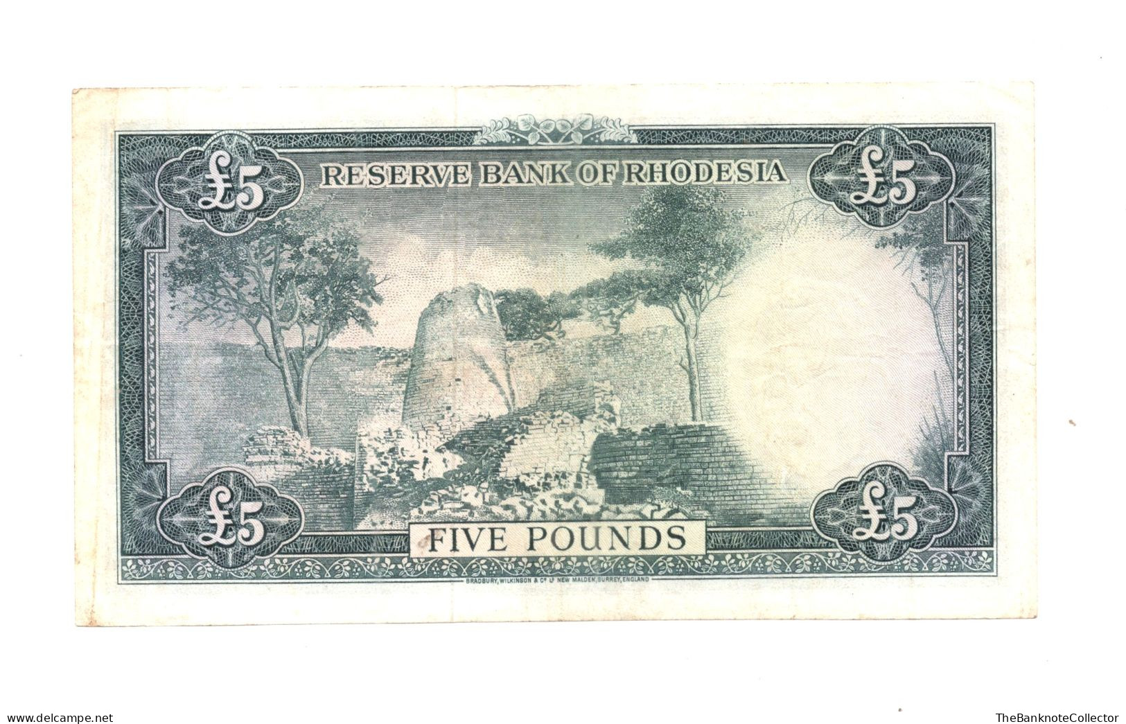 Rhodesia Five Pounds Dated 12 Nov 1964 QEII P-29 Good Very Fine - Rhodésie