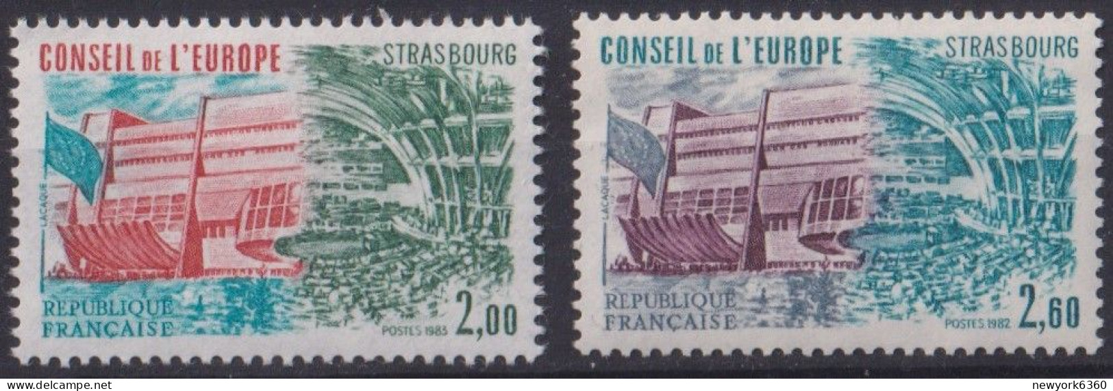 1983 FRANCE SERVICE N** 77 78 MNH - Mint/Hinged