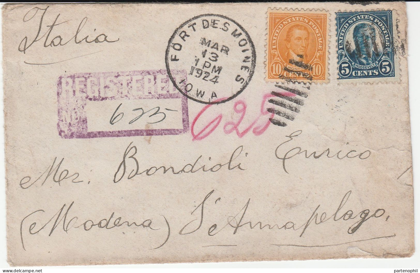 United States USA Stati Uniti 1924 -  Postgeschichte - Storia Postale - Histoire Postale - Cartas & Documentos