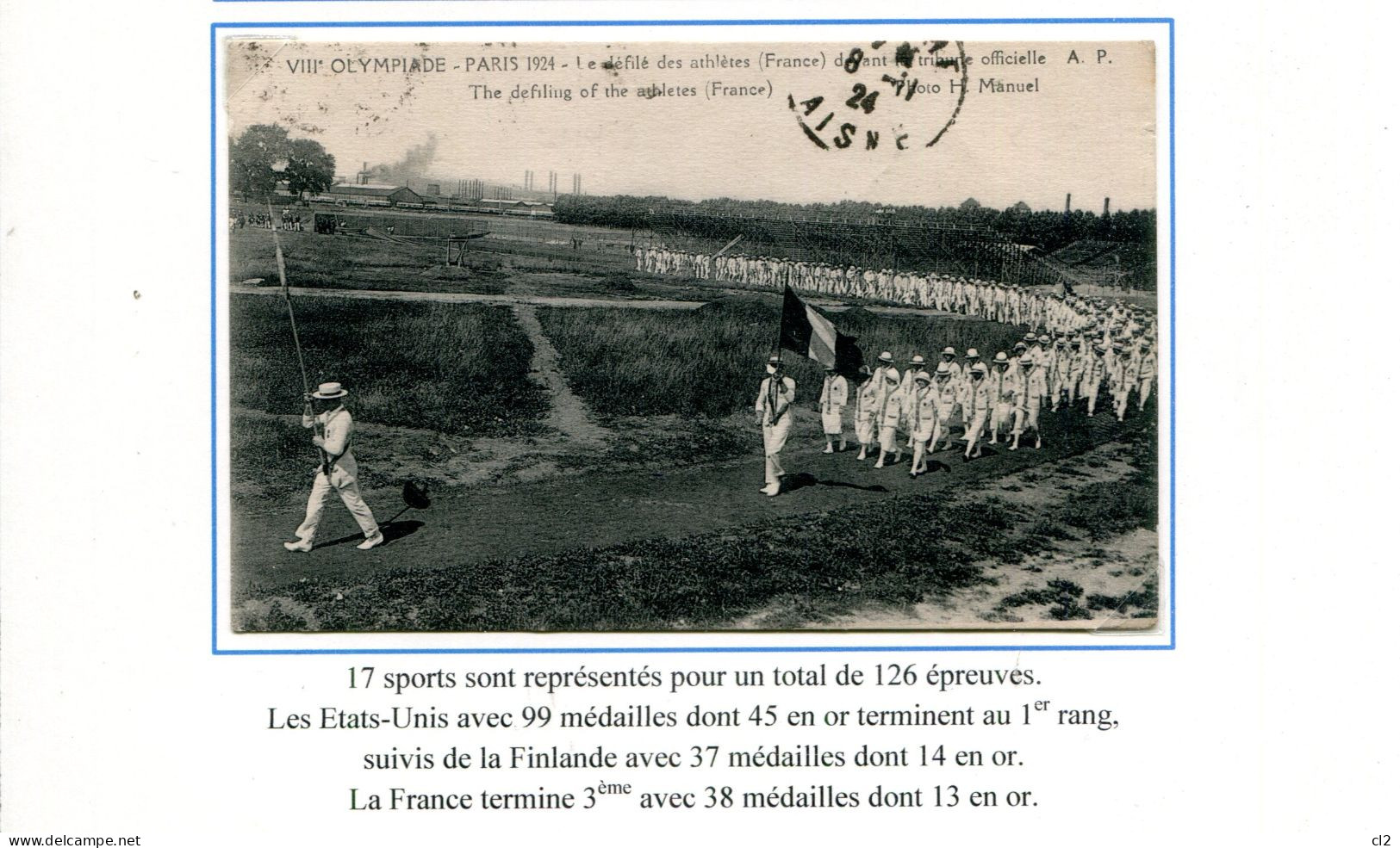 VIIIe Olympiades PARIS 1924 - Le Défilé Des Athlètes (France) Devant La Tribune Officielle - Jeux Olympiques