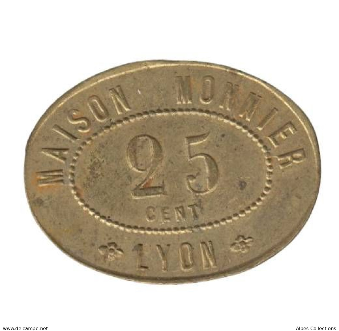 LYON - M02.02 - Monnaie De Nécessité - 25 Centimes - Maison Monnier - Notgeld
