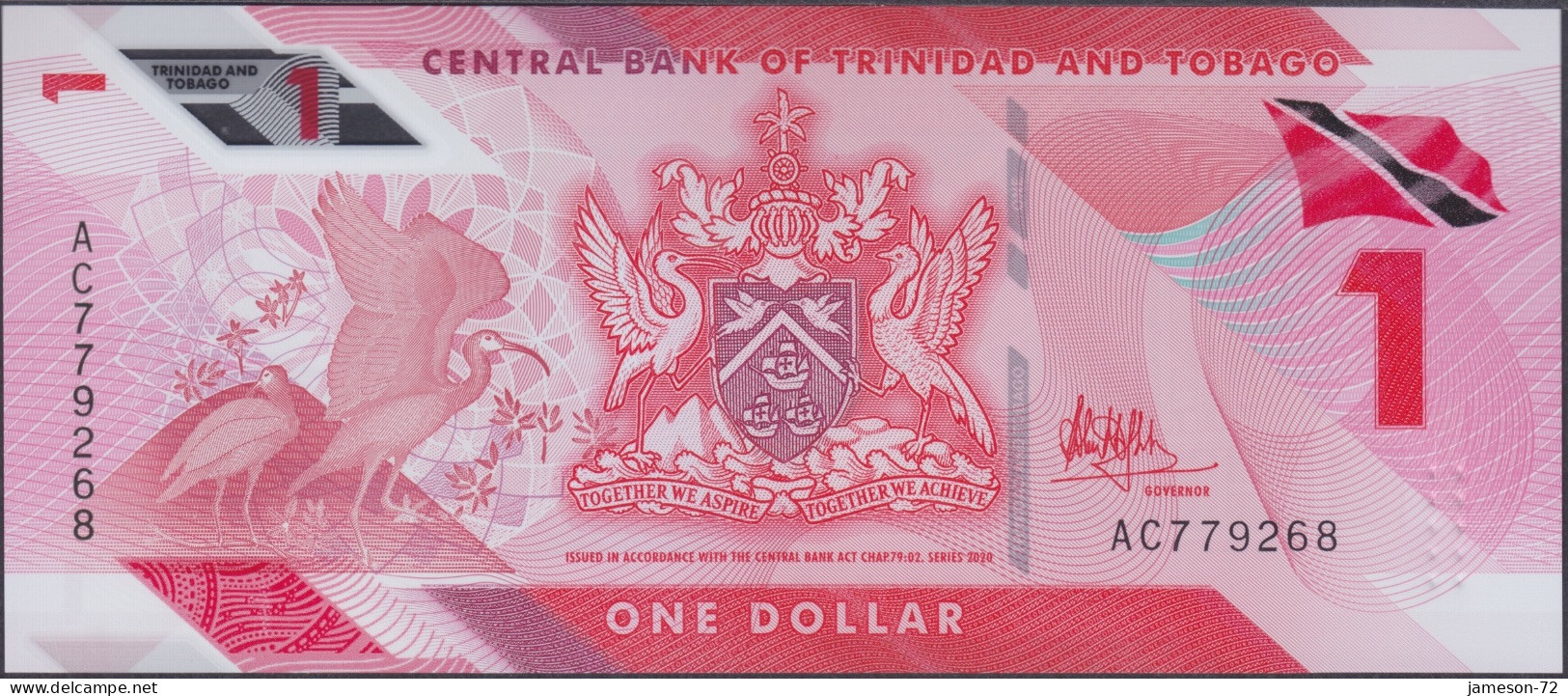 TRINIDAD & TOBAGO - 1 Dollar 2020 P# 60a America Banknote - Edelweiss Coins - Trinité & Tobago