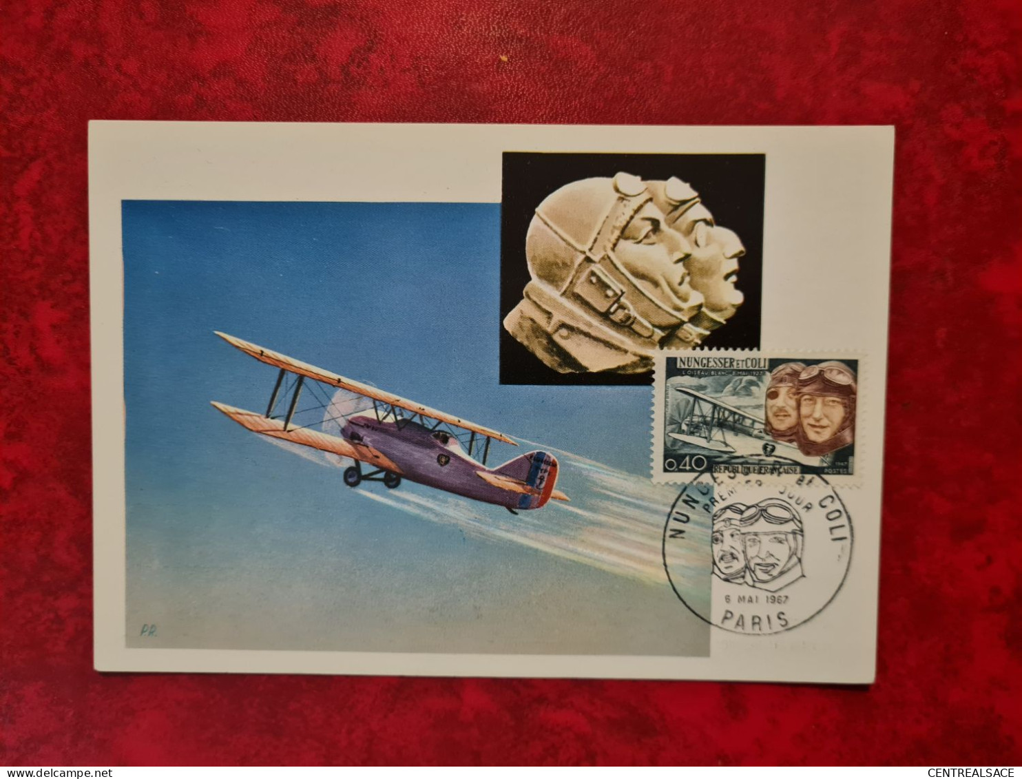 FDC 1967 MAXI  PARIS NUNGESSER ET COLI AVIATION L'OISEAU BLEU - Zonder Classificatie