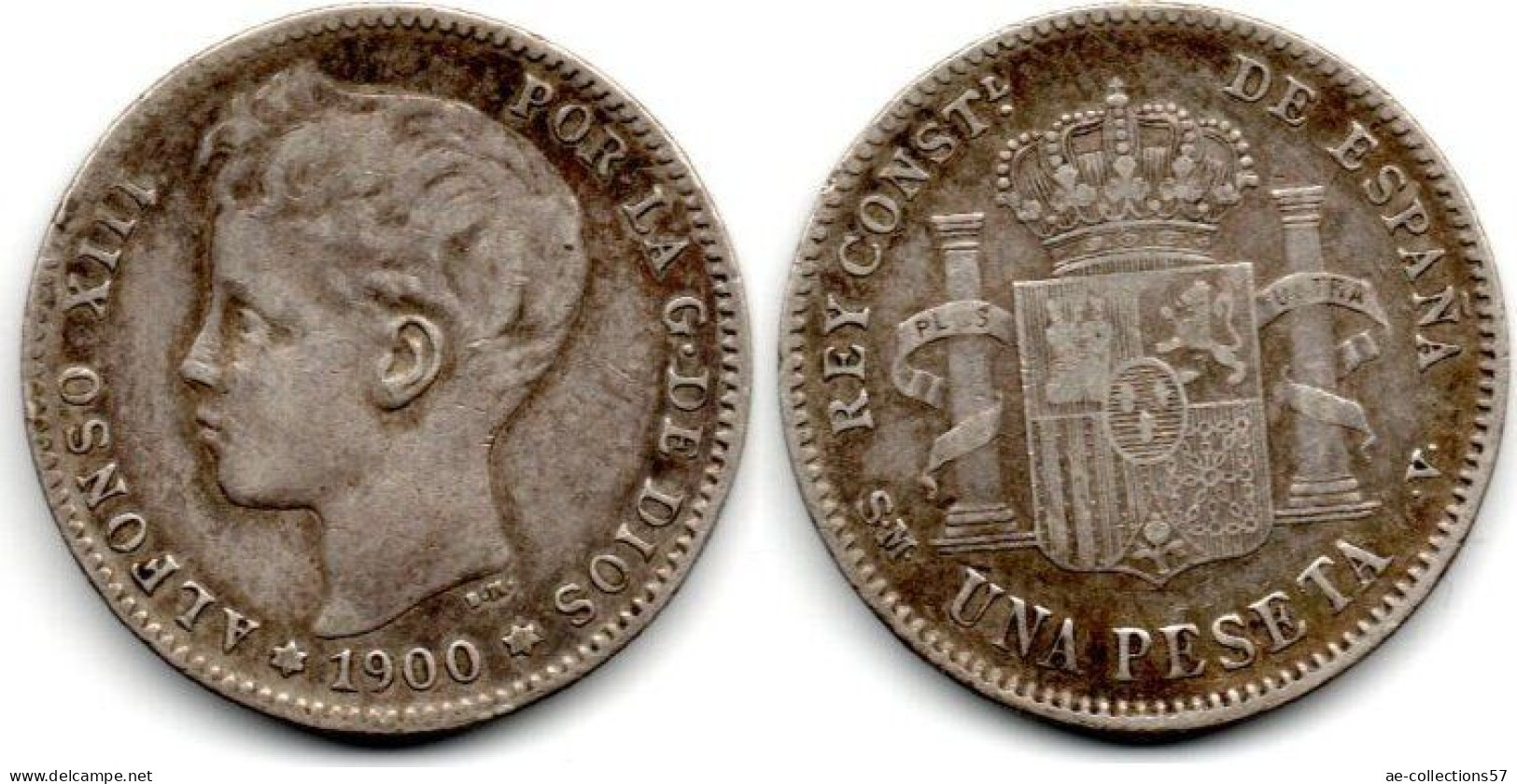 MA //  33062  // Espagne - Spain - Spanien     1 Peseta 1900 SM-V    TB+ - Premières Frappes