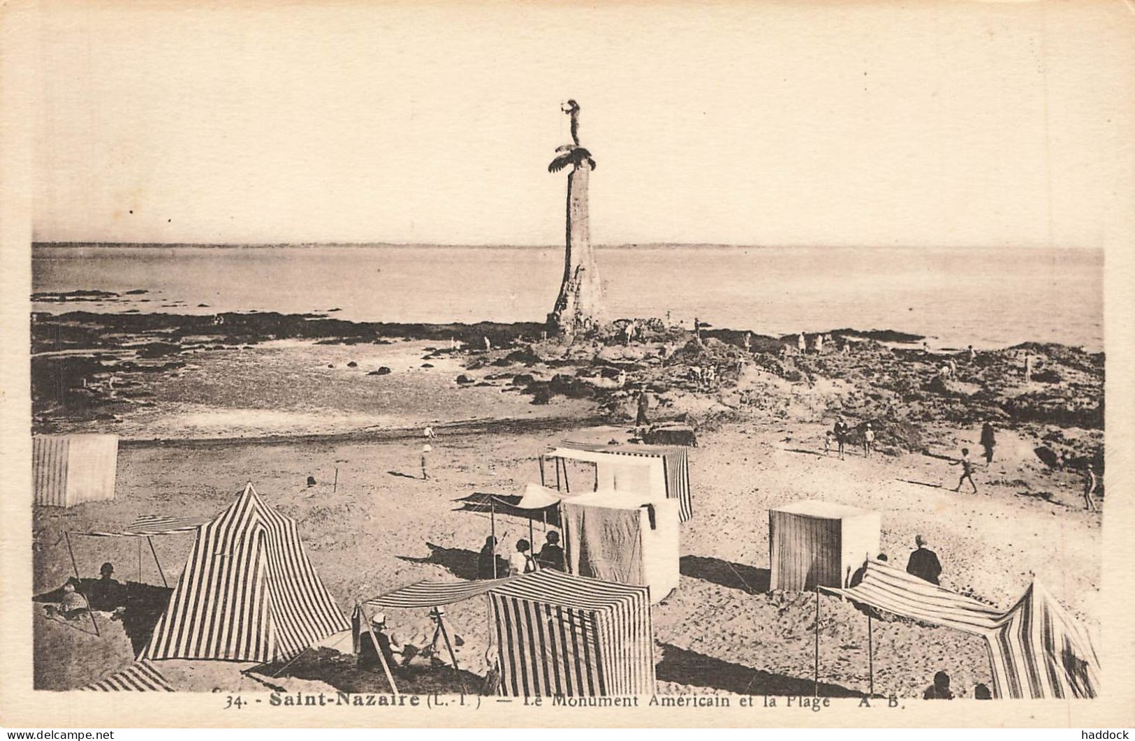 SAINT NAZAIRE : LE MONUMENT AMERICAIN ET LA PLAGE - Saint Nazaire