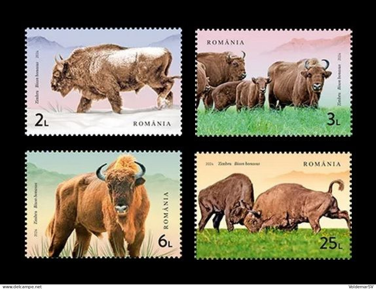 Romania 2024 Mih. 8292/95 World Nature Reserves Day. Fauna. Bison MNH ** - Unused Stamps