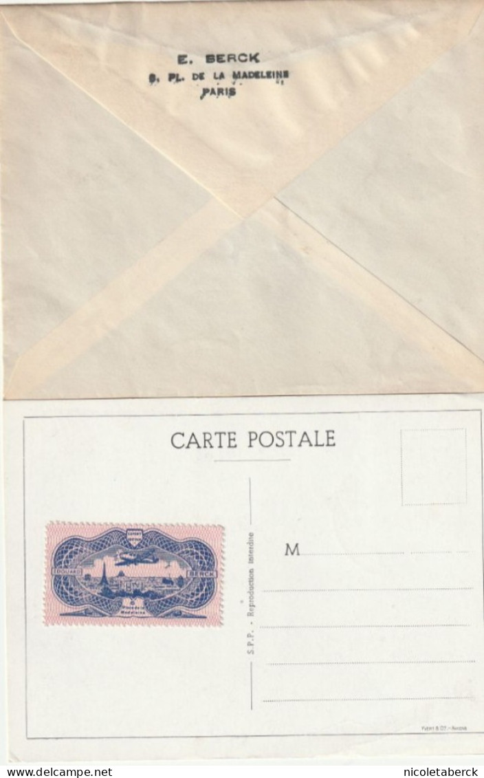 N°533(Y&T) Sur Enveloppe 1er Jour 1942 Toulouse + N° 584 Sur Carte Amiens Journée Du Timbre 1943. Collection BERCK. - Lettres & Documents