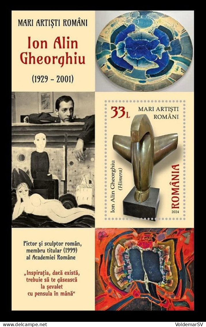 Romania 2024 Mih. 8301 (Bl.979) Painging And Sculpture By Ion Alin Gheorghiu MNH ** - Ungebraucht