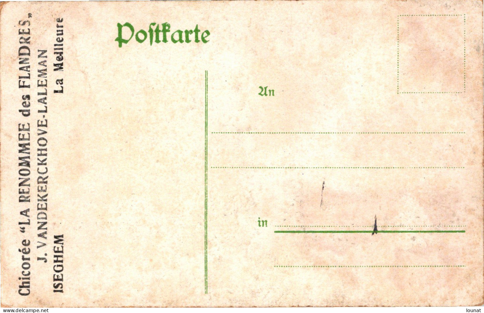 Chicorée "La Renommée Des Flandres" J. Vandekerckhove LALEMAN ISEGHEM  - Publicité - Izegem