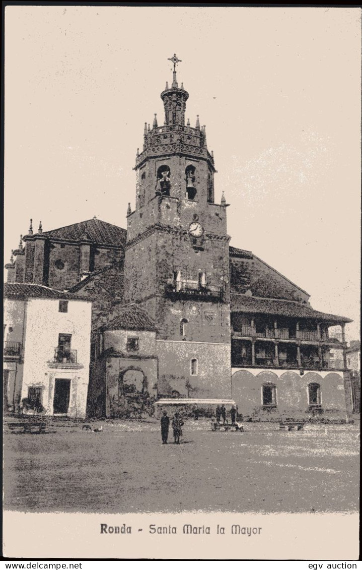 Málaga - TP - Postal "Ronda - Santa María La Mayor" - Storia Postale