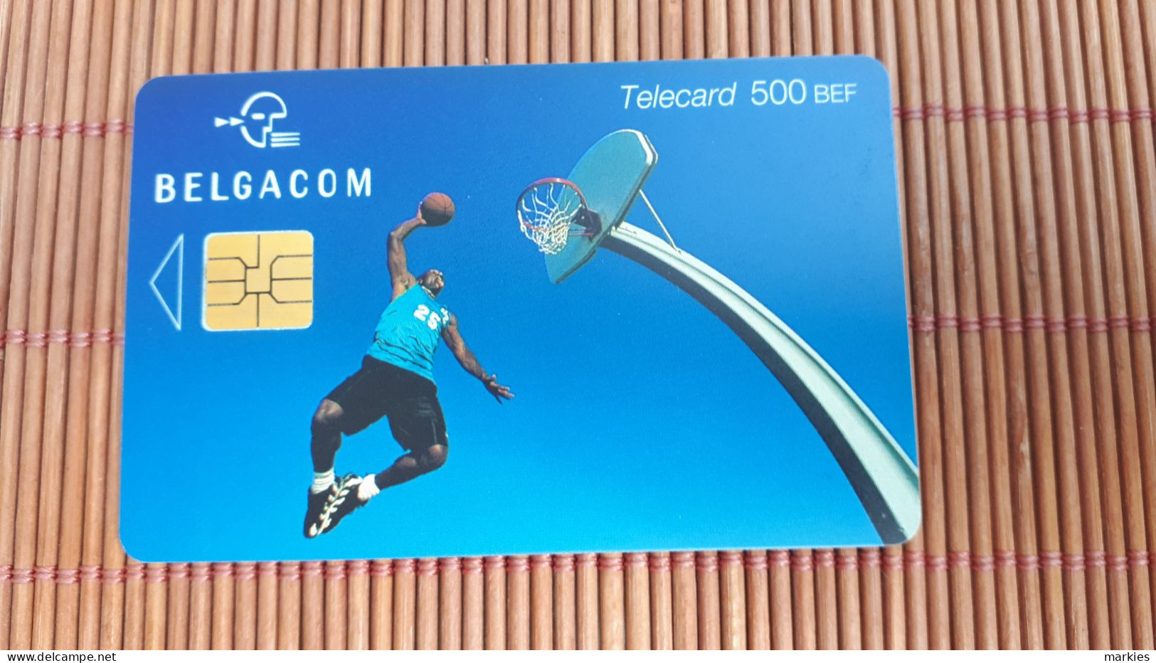 Phonecard Sport Basketbll Belgium 500 BEF  Low Issue  Used Rare - Con Chip