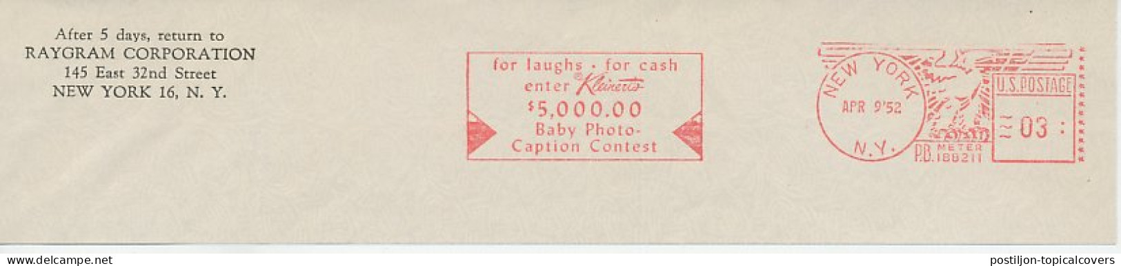 Meter Top Cut USA 1952 Baby Photo Caption Contest - Fotografía