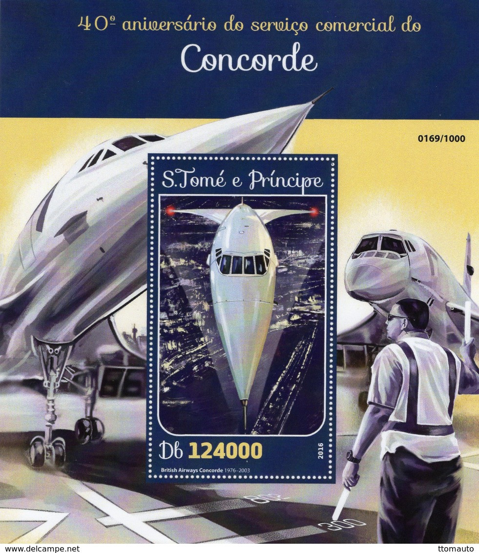 S.Tomé E Principe  -  40e Anniversaire De CONCORDE -  1v Sheet Neuf/Mint/MNH - Concorde
