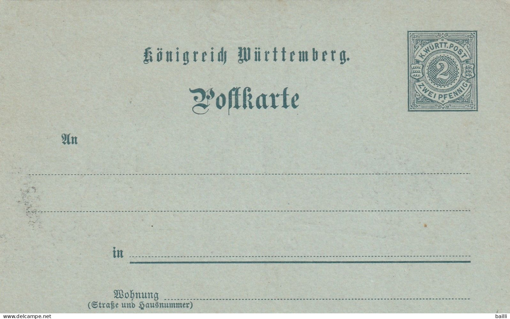 Allemagne Wurtemberg Entier Postal Illustré 1902 - Postwaardestukken