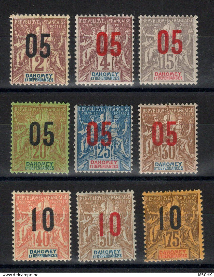Dahomey - YV 33 à 42 N* MH Complète Sauf 41 Comme Yvert , Cote 32 Euros - Unused Stamps